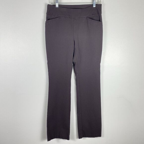 ⭐️ Chicos FABULOUSLY SLIMMING Pants Chocolate Brown Sz 0.5 Sm Work Career Church - Picture 1 of 7